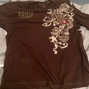 brown eckō unlimited brown shirt- sizing is a 3XL